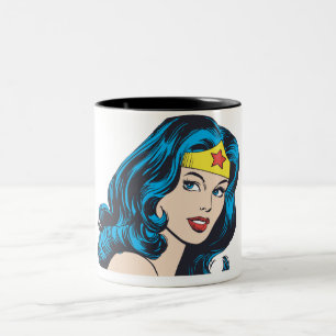 Wonder Woman Face Tweekleurige Koffiemok