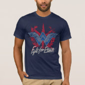 Wonder Woman Fight For Peace Symbol T-shirt (Voorkant)