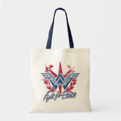 Wonder Woman Fight For Peace Symbol Tote Bag (Voorkant)