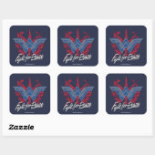 Wonder Woman Fight For Peace Symbol Vierkante Sticker (Vel)
