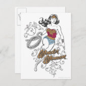 Wonder Woman Flourish Briefkaart (Voorkant / Achterkant)