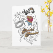 Wonder Woman Flourish Kaart (Gele Bloem)