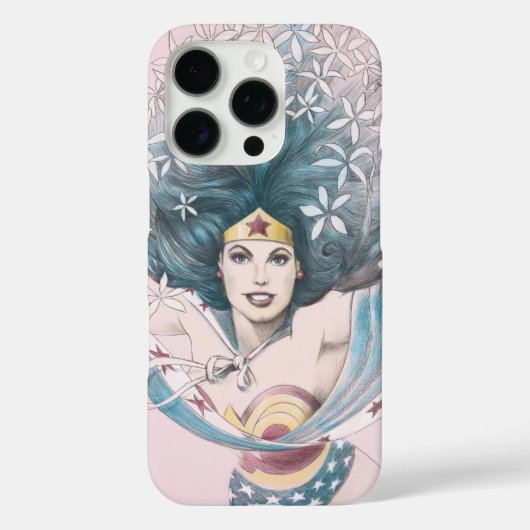 Wonder Woman & Flowers Case-Mate iPhone Case (Achterkant)