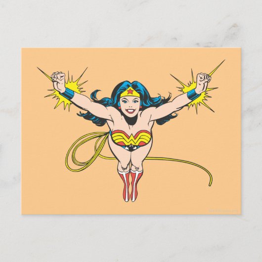 Wonder Woman Fly Forward Briefkaart (Voorkant)