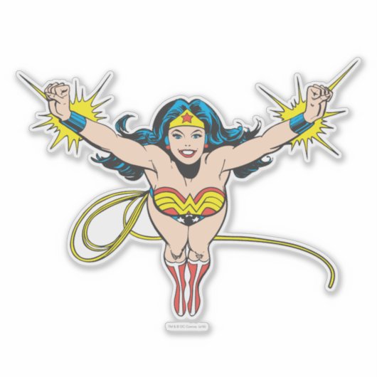 Wonder Woman Fly Forward Sticker (Voorkant)