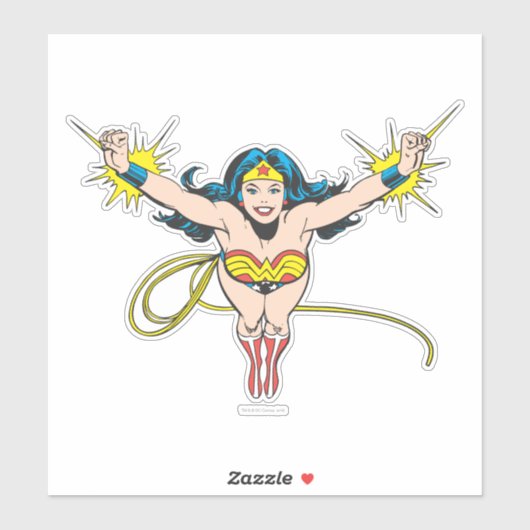 Wonder Woman Fly Forward Sticker (Vel)