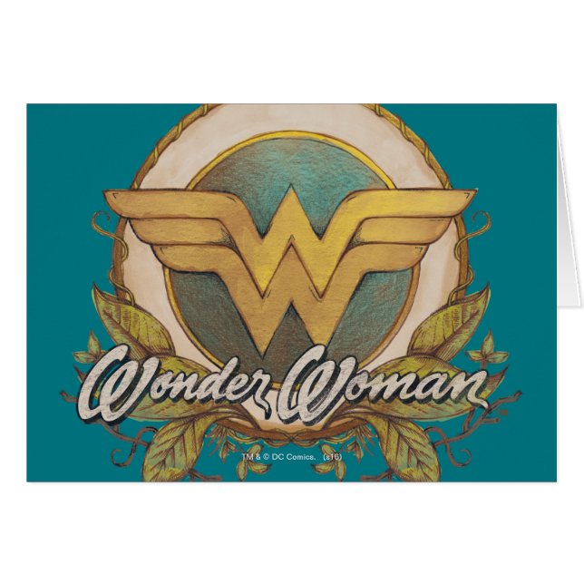 Wonder Woman Foliage Sketch Logo (Voorkant Horizontaal)