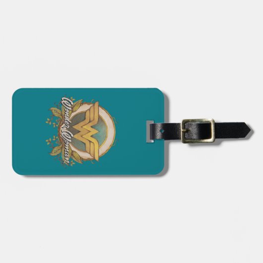 Wonder Woman Foliage Sketch Logo Bagagelabel (Voorkant horizontaal)