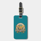 Wonder Woman Foliage Sketch Logo Bagagelabel (Voorkant verticaal)