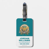 Wonder Woman Foliage Sketch Logo Bagagelabel (Achterkant verticaal)
