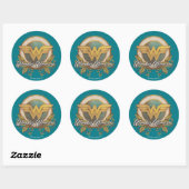 Wonder Woman Foliage Sketch Logo Ronde Sticker (Vel)