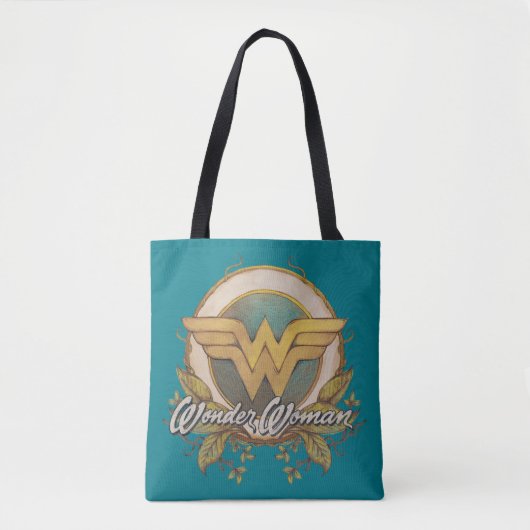 Wonder Woman Foliage Sketch Logo Tote Bag (Voorkant)