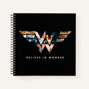 Wonder Woman "Geloof in Wonder" Collage Logo Notitieboek