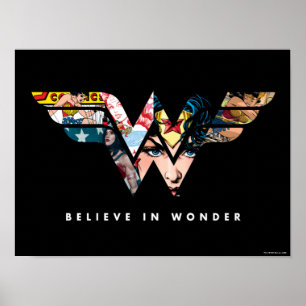 Wonder Woman "Geloof in Wonder" Collage Logo Poster