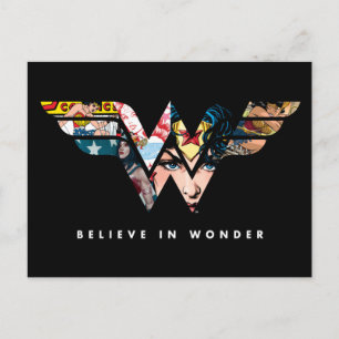 Wonder Woman "Geloof in Wonder" Collage Logo Uitnodiging Briefkaart