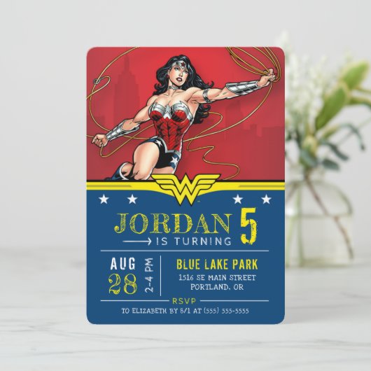 Wonder Woman | Gelukkige verjaardag Kaart (Staand voorkant)