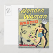 Wonder Woman Gewenst Briefkaart (Voorkant / Achterkant)