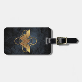 Wonder Woman Gold Symbool over Lasso Bagagelabel