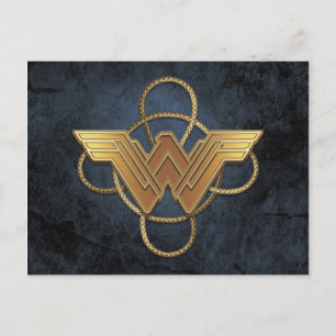 Wonder Woman Gold Symbool over Lasso Briefkaart