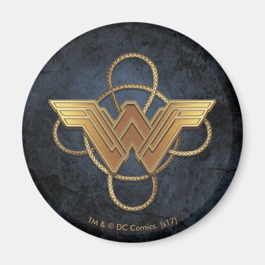 Wonder Woman Gold Symbool over Lasso Magneet (Voorkant)