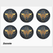 Wonder Woman Gold Symbool over Lasso Ronde Sticker (Vel)