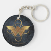 Wonder Woman Gold Symbool over Lasso Sleutelhanger (Achterkant)