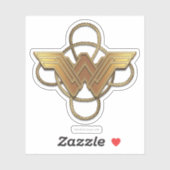Wonder Woman Gold Symbool over Lasso Sticker (Vel)