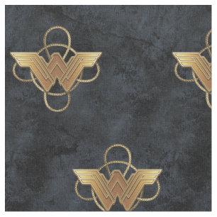 Wonder Woman Gold Symbool over Lasso Stof