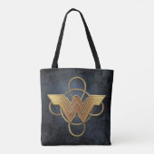 Wonder Woman Gold Symbool over Lasso Tote Bag (Achterkant)