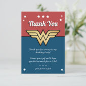 Wonder Woman Golden Logo Birthday Hartelijk dank Kaart (Staand voorkant)