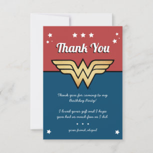Wonder Woman Golden Logo Birthday Hartelijk dank Kaart