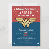 Wonder Woman Golden Logo Birthday Kaart (Voorkant)