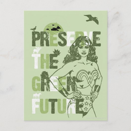 Wonder Woman Green Future Briefkaart (Voorkant)