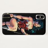 Wonder Woman Gripping Lasso Atop Rock Case-Mate iPhone Case (Achterkant (horizontaal))