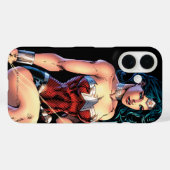 Wonder Woman Gripping Lasso Atop Rock Case-Mate iPhone Case (Achterkant (horizontaal))