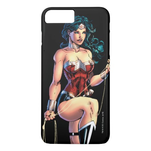 Wonder Woman Gripping Lasso Atop Rock Case-Mate iPhone Case (Achterkant)