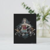 Wonder Woman Halftone Briefkaart (Staand voorkant)