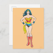 Wonder Woman Hands on Hips Briefkaart (Voorkant / Achterkant)