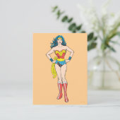 Wonder Woman Hands on Hips Briefkaart (Staand voorkant)