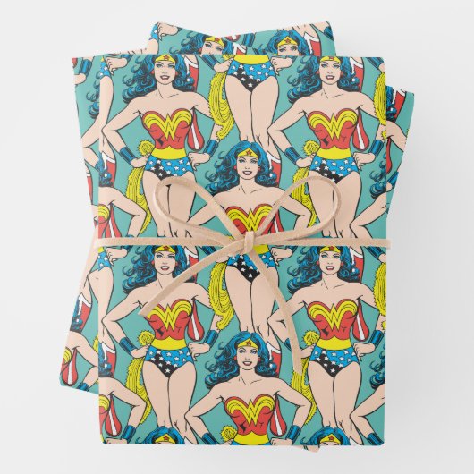 Wonder Woman Hands on Hips Inpakpapier Vel (In situ)
