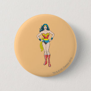 Wonder Woman Hands on Hips Ronde Button 5,7 Cm