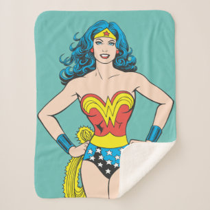Wonder Woman Hands on Hips Sherpa Deken