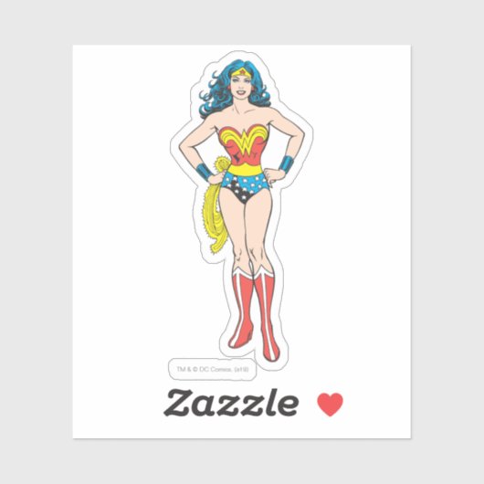 Wonder Woman Hands on Hips Sticker (Vel)