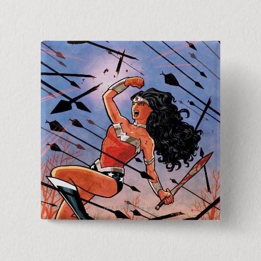Wonder Woman Hoesje #1 Vierkante Button 5,1 Cm (Voorkant)