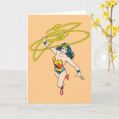 Wonder Woman Holds 2 Kaart (Gele Bloem)