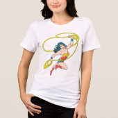 Wonder Woman Holds 3 Tri-Blend Shirt (Voorkant)