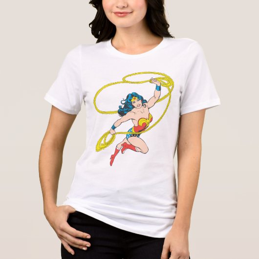 Wonder Woman Holds 3 Tri-Blend Shirt (Voorkant)