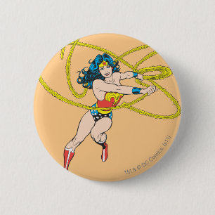 Wonder Woman Holds Lasso 1 Ronde Button 5,7 Cm