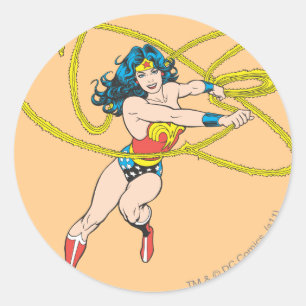 Wonder Woman Holds Lasso 1 Ronde Sticker