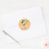 Wonder Woman Holds Lasso 1 Ronde Sticker (Envelop)